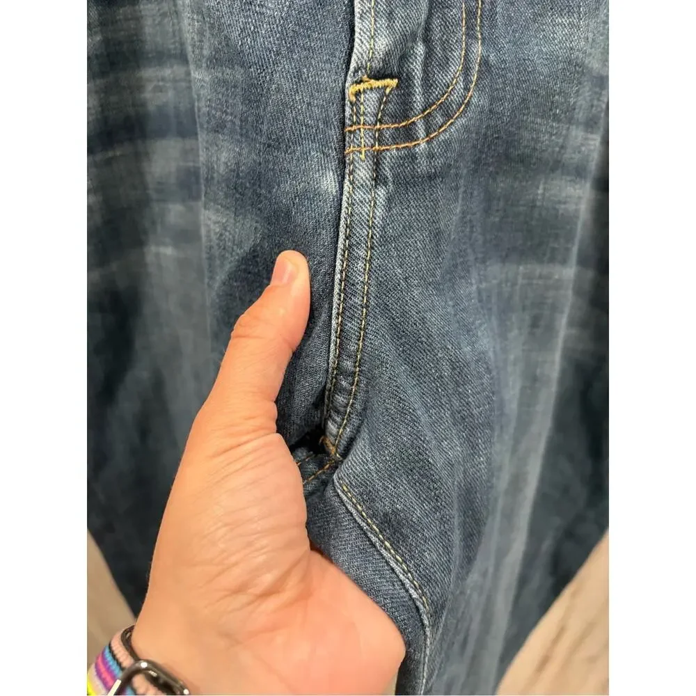 Lucky Brand 221 Original Straight Jeans 36X32 Distressed Classic Slouchy